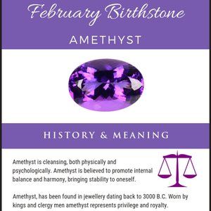 Amethyst is February's Birthstone